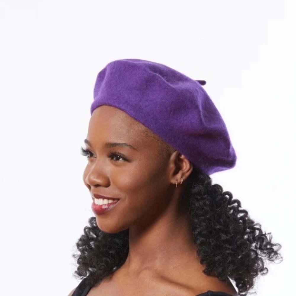 WOOL PURPLE BERET